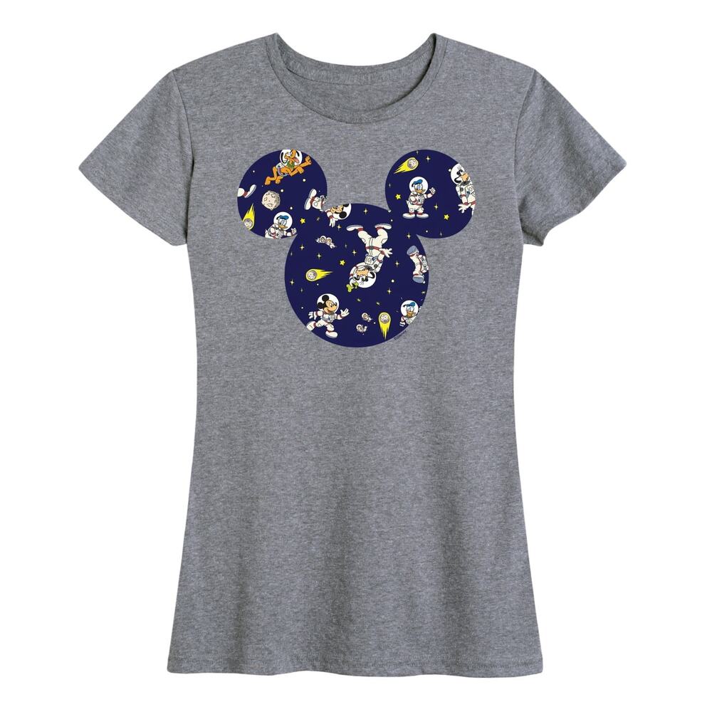 Mickey Mouse & Friends Instant Message Gray Graphic T-Shirt Women's Size XL